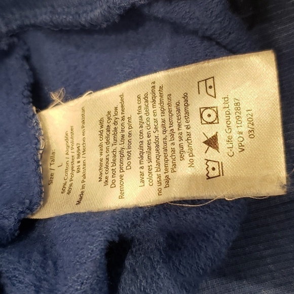 Pac-man Hoodie Blue pac-man 1980 Washout Blue Men's Large - Picture 12 of 14